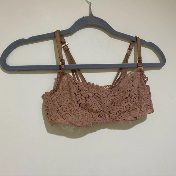 Women’s Aerie Brand Tan Nude Coloured Square Neck Bra Adjustable Straps Size 34B - Picture 4 of 16